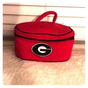 Georgia “UGA” Bulldogs quilted train case!